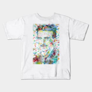 NIKOLA TESLA watercolor portrait .5 Kids T-Shirt